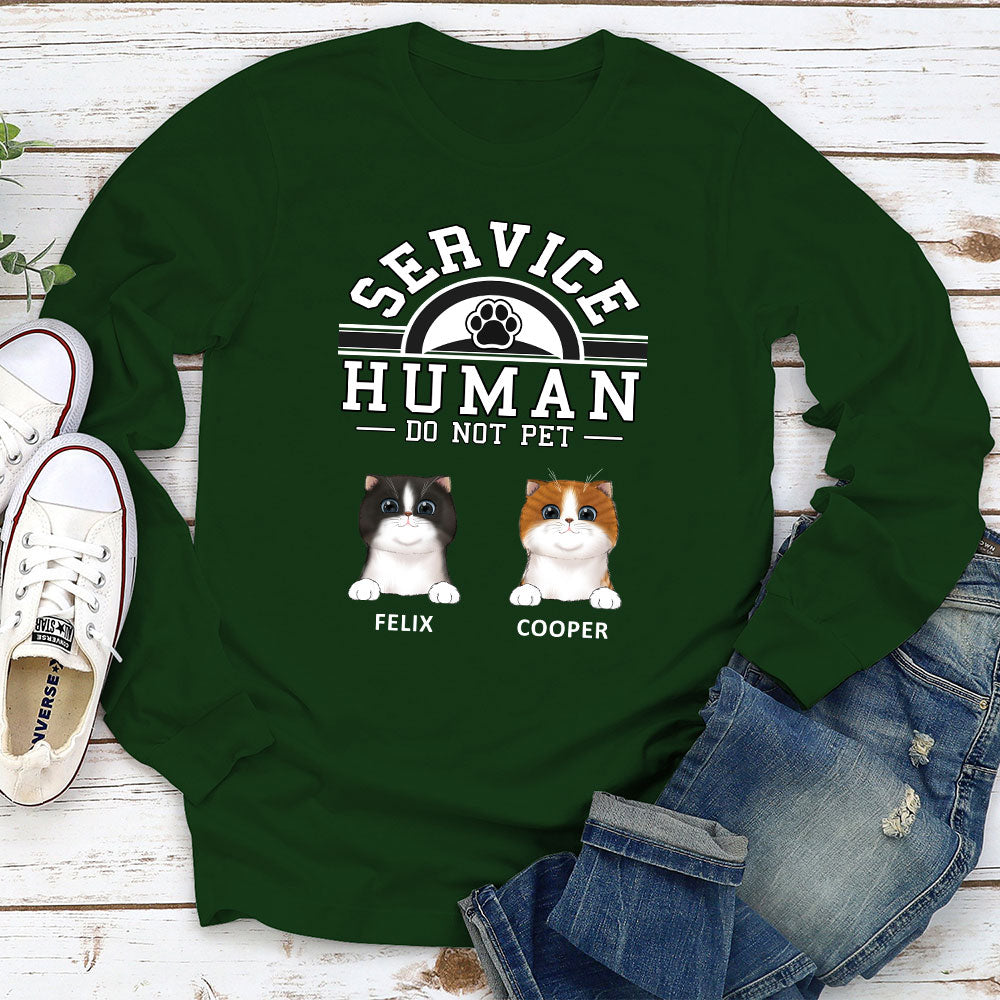 Customizable Personalized Pet - Themed Human Logo Long Sleeve T - shirt