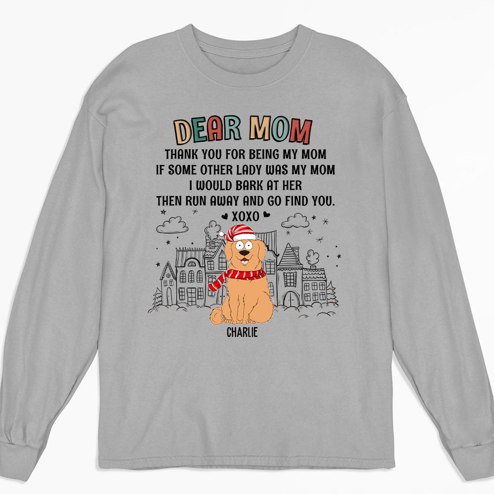 Dear Dad XOXO - Customizable Personalized Long Sleeve T - shirt for Pet Lovers