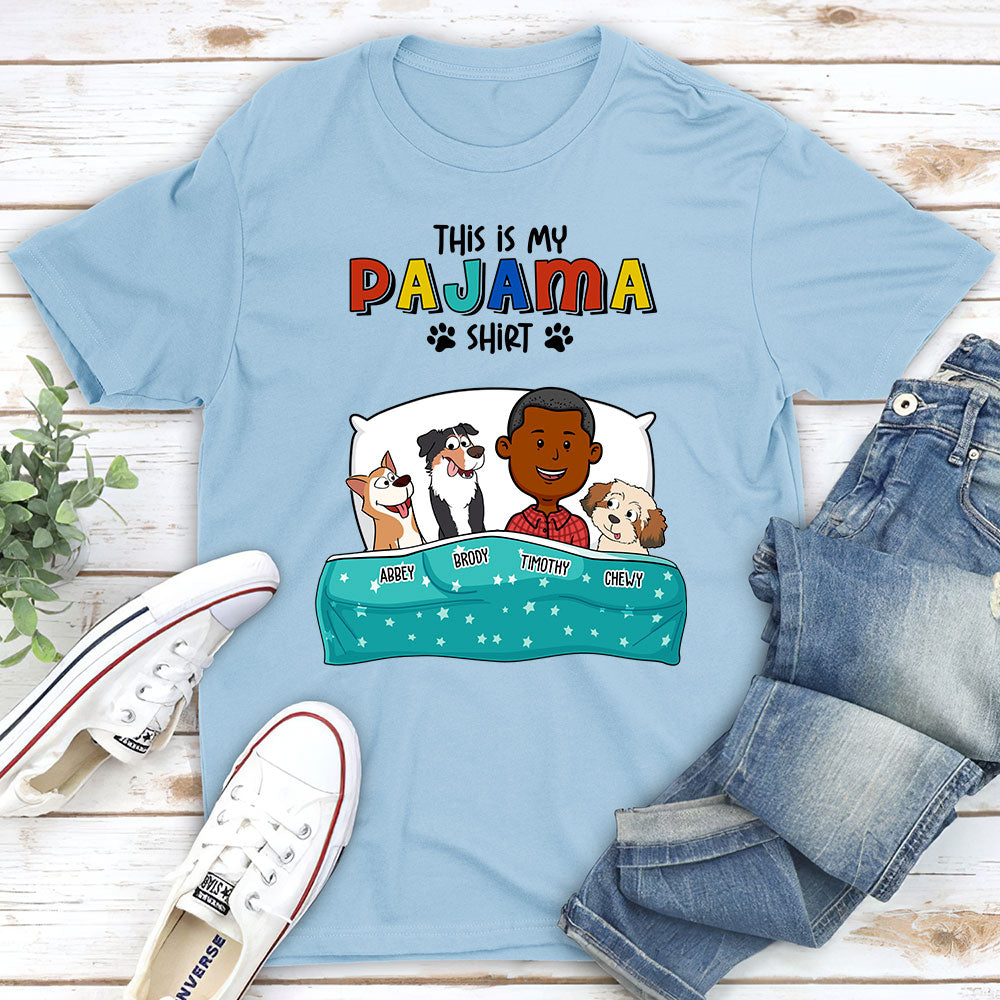 Personalized Unisex Pajama Dog T-shirt - Ideal Gift for Pet Lovers