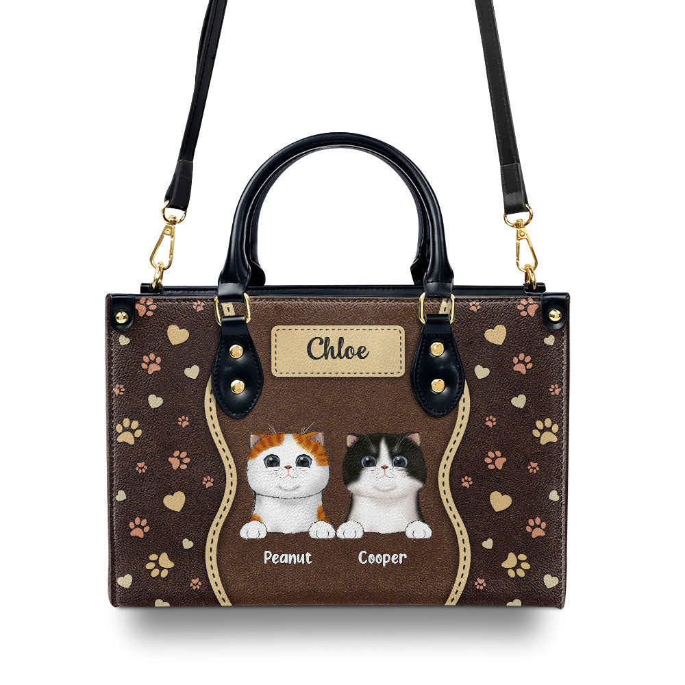 Fur Mom's Loving Personalized Custom Leather Handbag