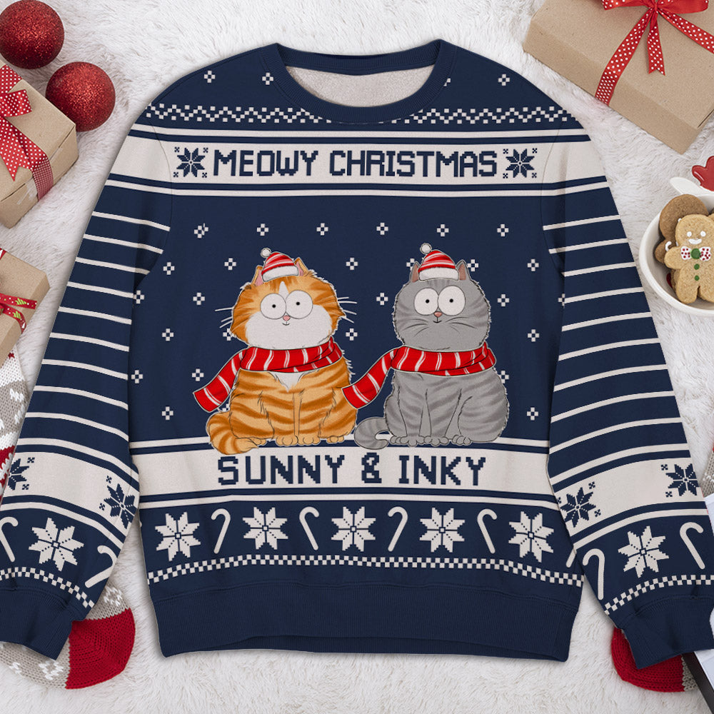 Personalized Merry Christmas Fur Mom All-Over-Print Sweatshirt - Ideal Gift for Pet Lovers