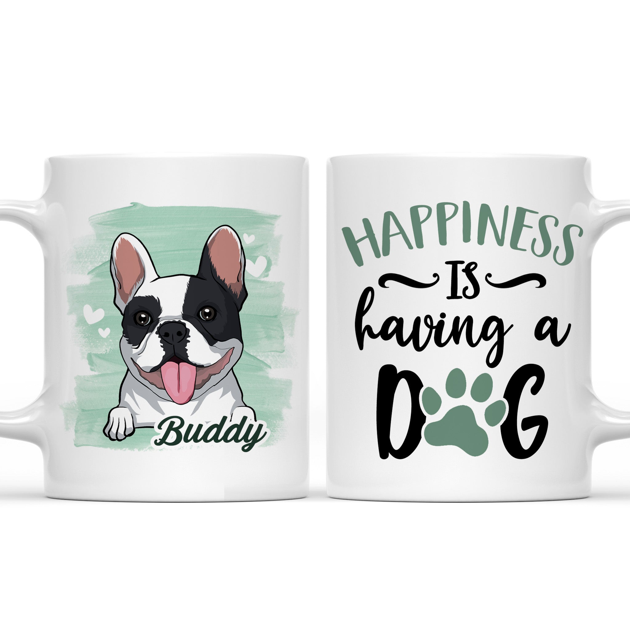 Personalized Custom 'Happiness Is Having A Dog' Coffee Mug - Ideal Gift for Pet Lovers