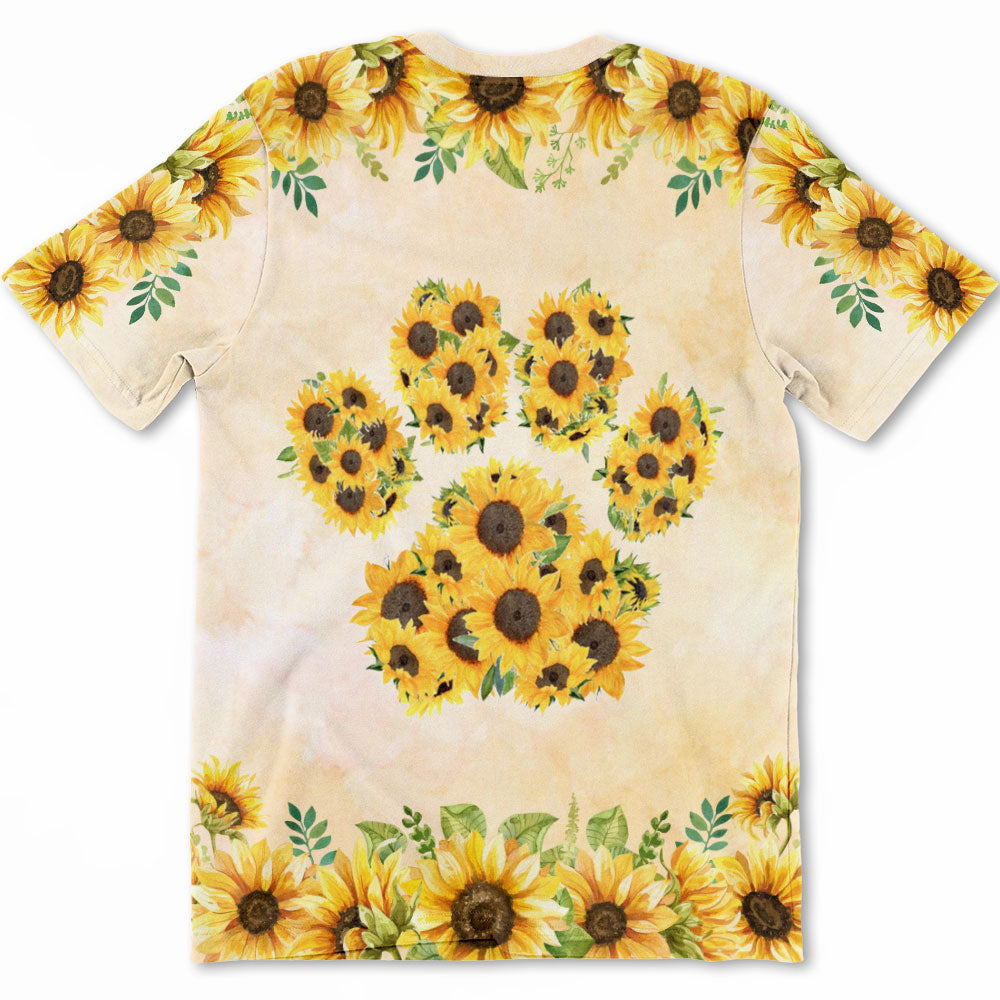 Personalized Dog Mom Sunflower Pattern All-over-print T-shirt - Ideal Gift