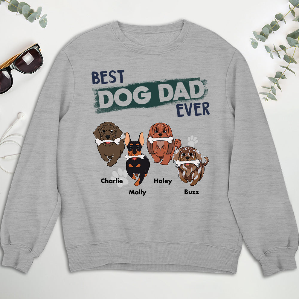 Customizable 'You're the Best Dog Dad Ever' Sweatshirt - Ideal Gift for Pet Lovers