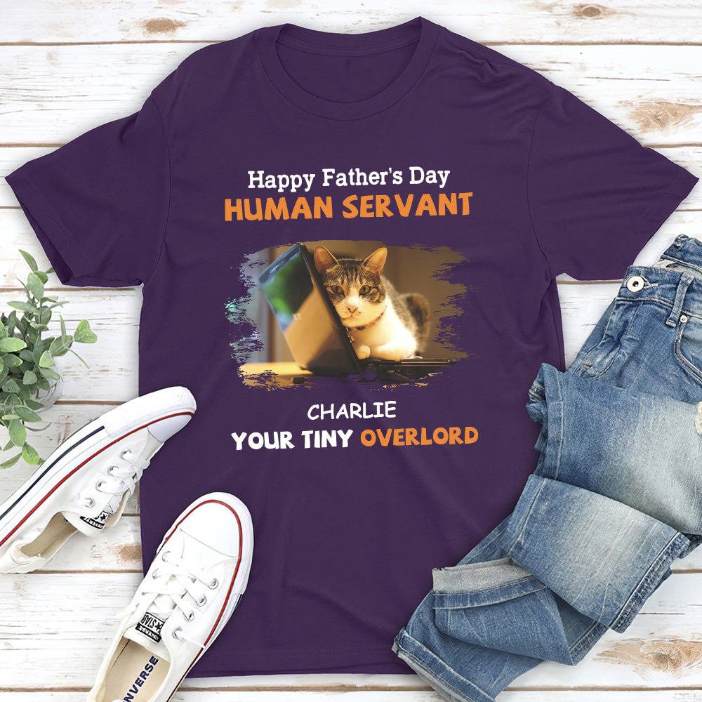 Personalized 'To My Human Servant' Premium Photo T-shirt for Pet Lovers