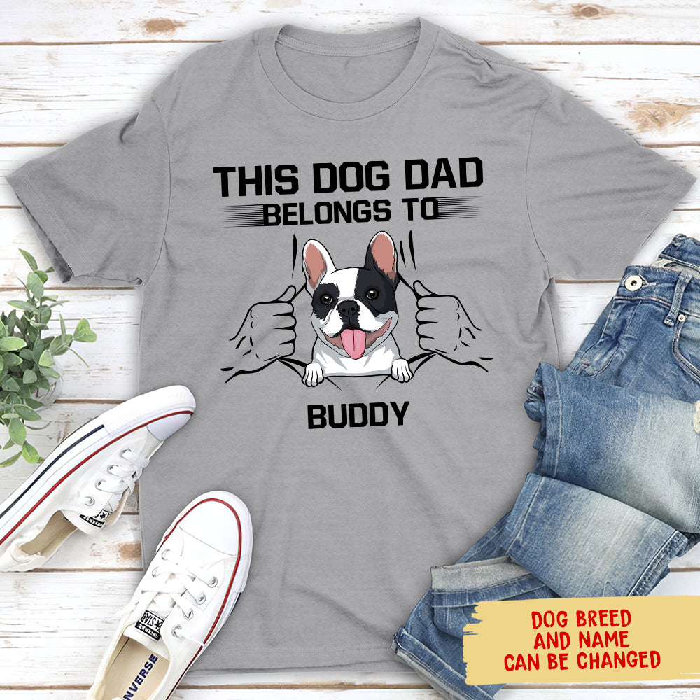 Personalized Unisex Dog Dad Tribute T-shirt - Ideal Gift for Pet Lovers