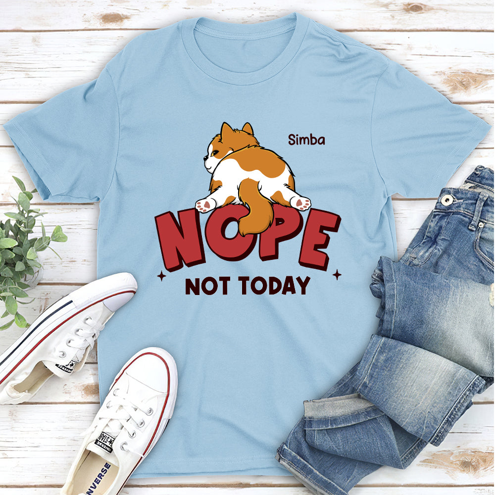 Personalized 'Nope Cat Butt' Unisex T - Shirt: Ideal Gift for Pet Lovers