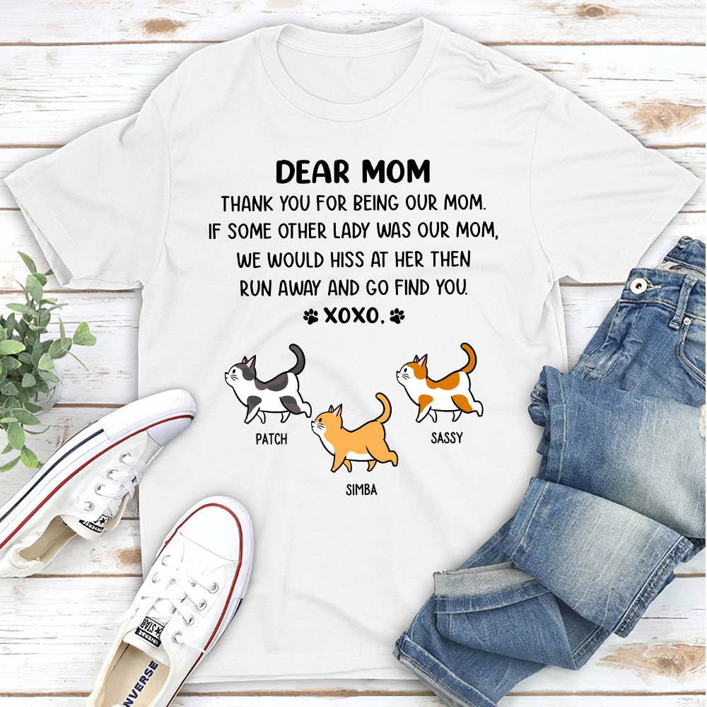 Dear Cat Mom - Personalized Custom Unisex T-shirt for Pet Lovers