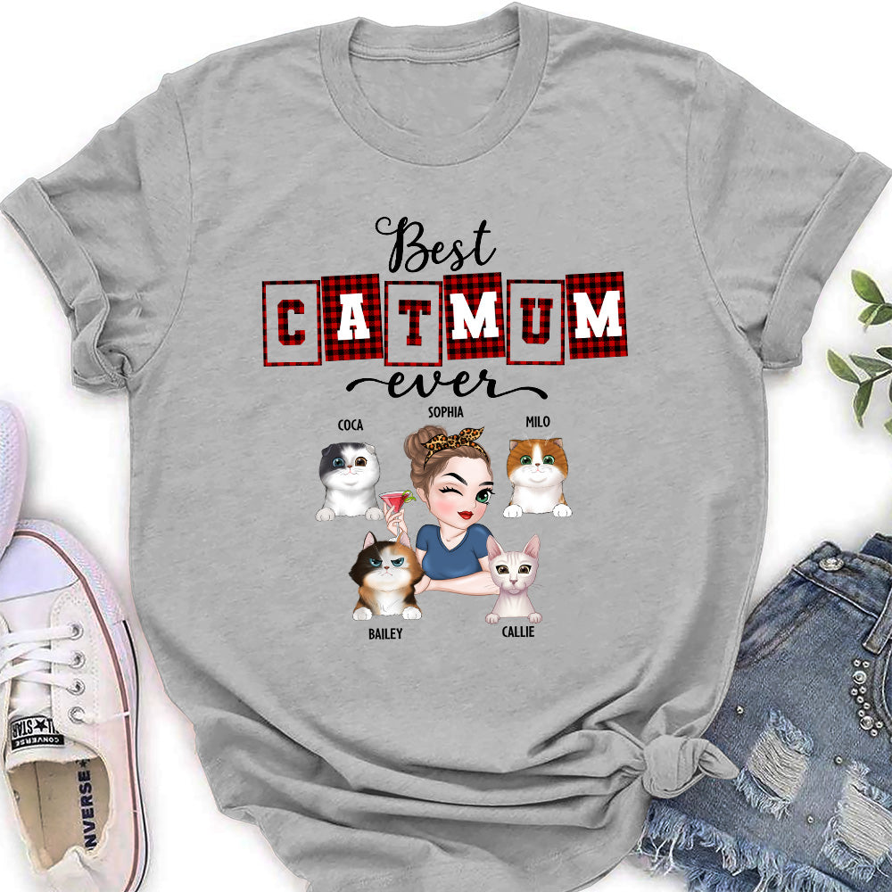Best Cat Mom of the Year - Personalized Custom Women's Fashion T-shirt
