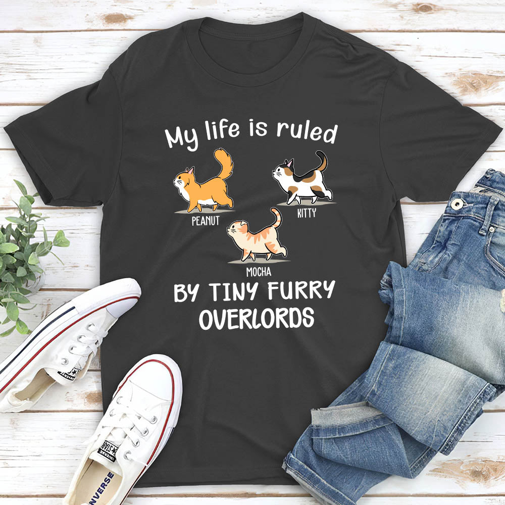 Personalized Unisex 'My Life Is Ruled By Cats' T-shirt - Ideal Gift for Pet Lovers