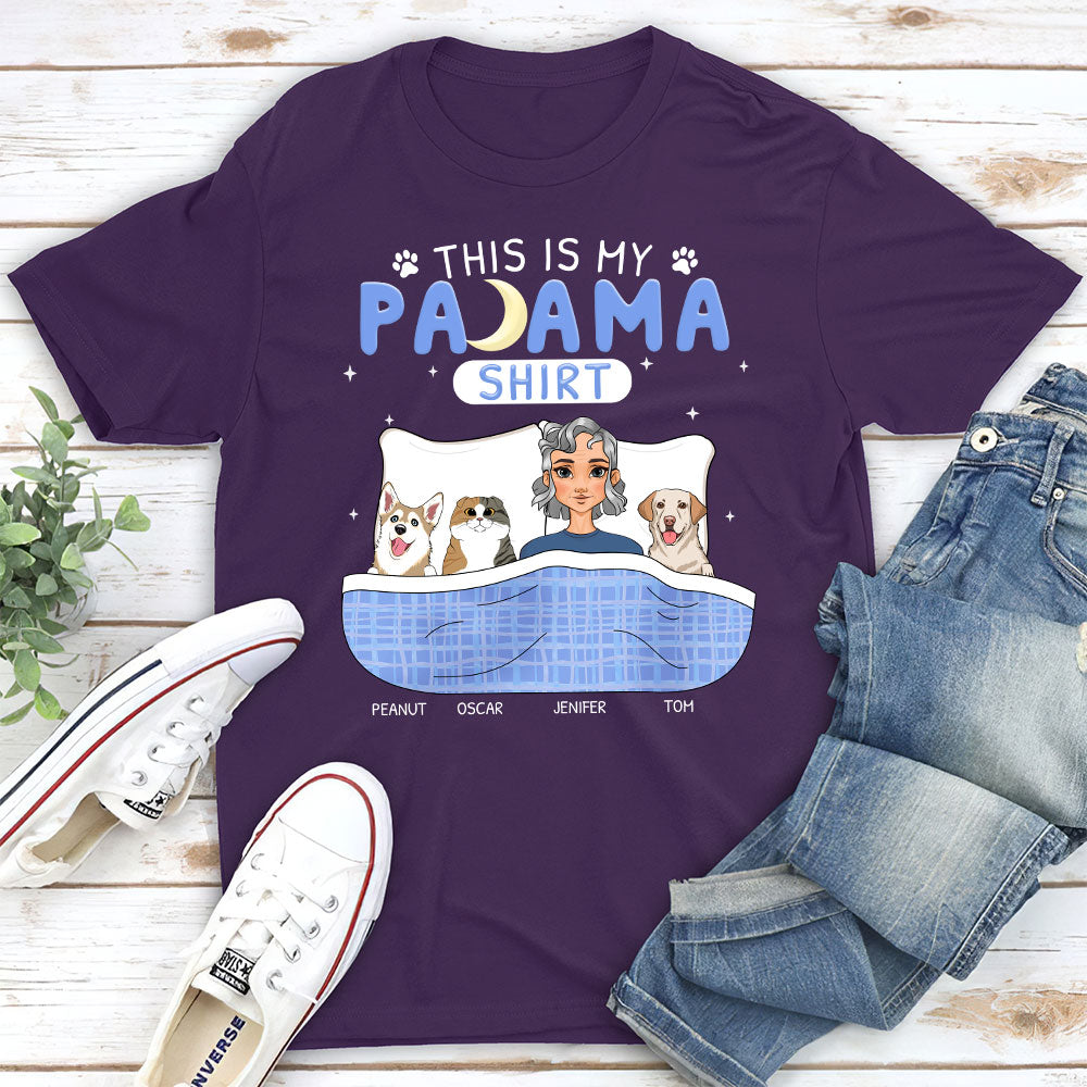 Personalized Custom Unisex Pajama T-shirt - Ideal Gift for Pet Lovers