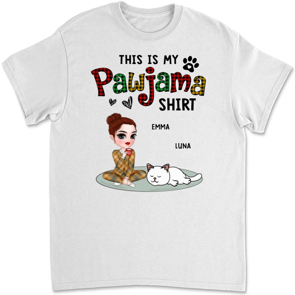 Personalized Pawjama Cat Unisex T-Shirt - Ideal Gift for Pet Lovers