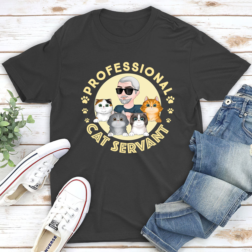 Exclusive Personalized Unisex Professional Cat Servant 2 T-shirt for Pet Lovers