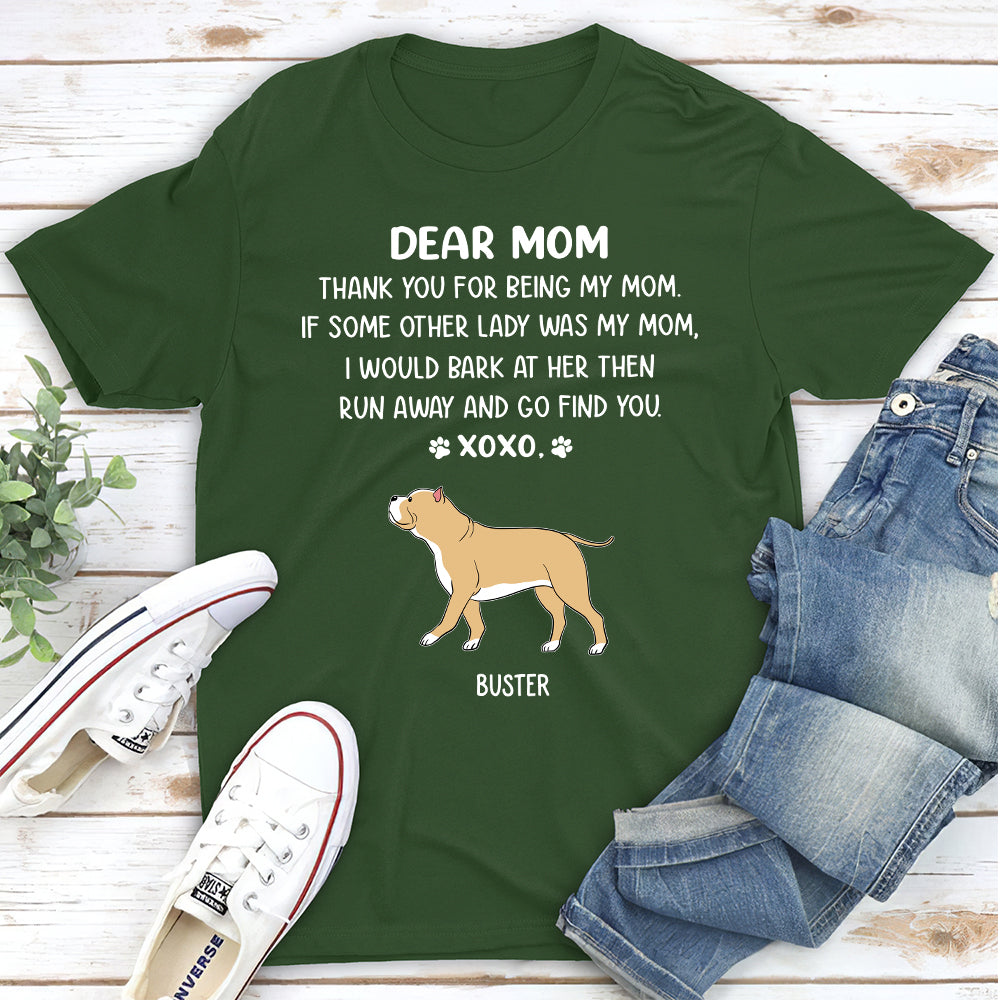 Dear Mom Xoxo 2 - Personalized Unisex Custom T-shirt for Pet Lovers
