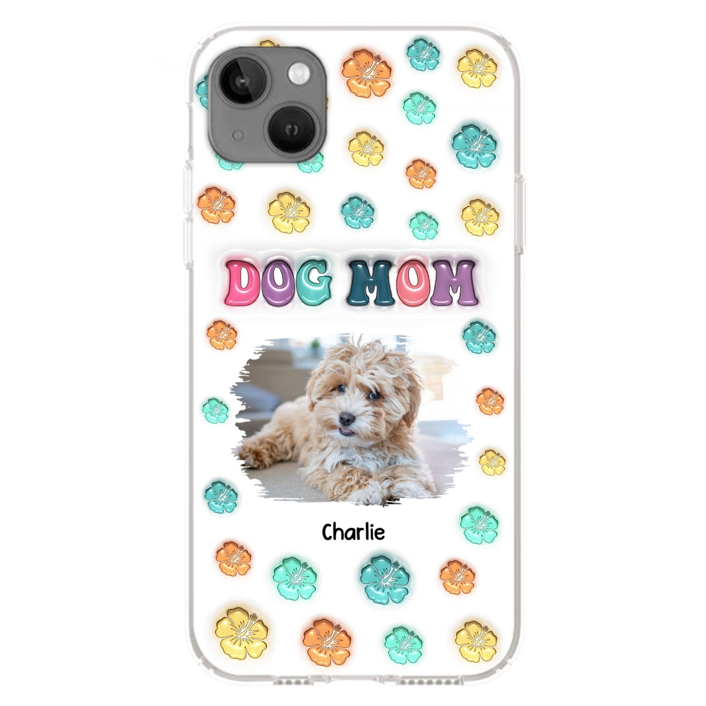 Customizable 3D Inflated Effect Dog Mom Summer Photo Personalized Phone Case