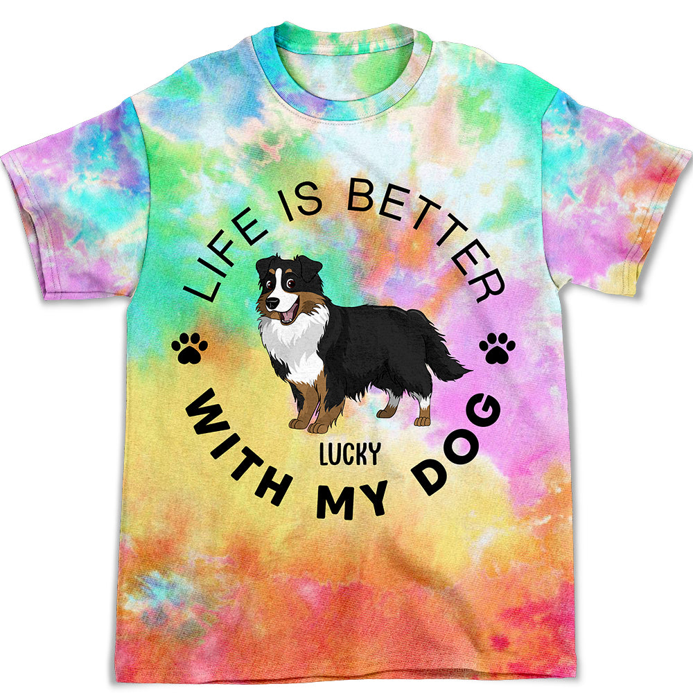 Life Is Better - Customizable All-Over Print Personalized T-Shirt