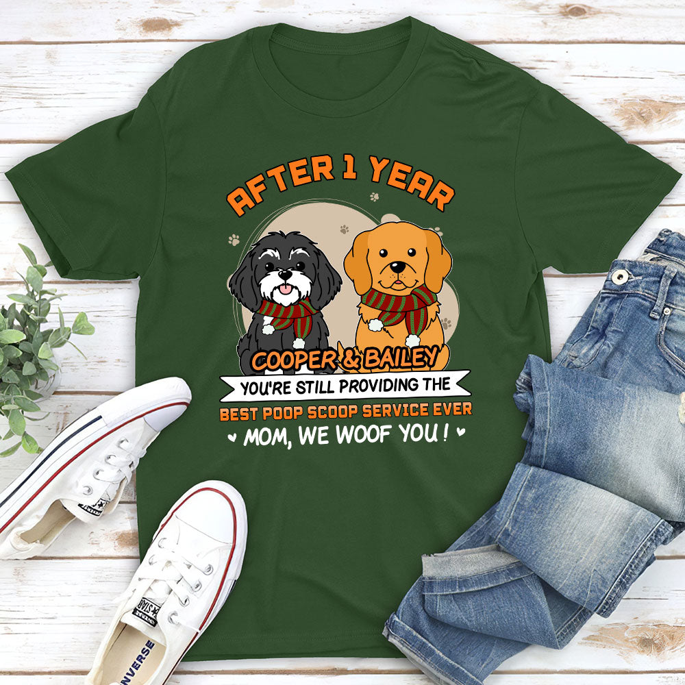 Top-Rated Poop Scoop Service Personalized Unisex T-Shirt for Pet Lovers