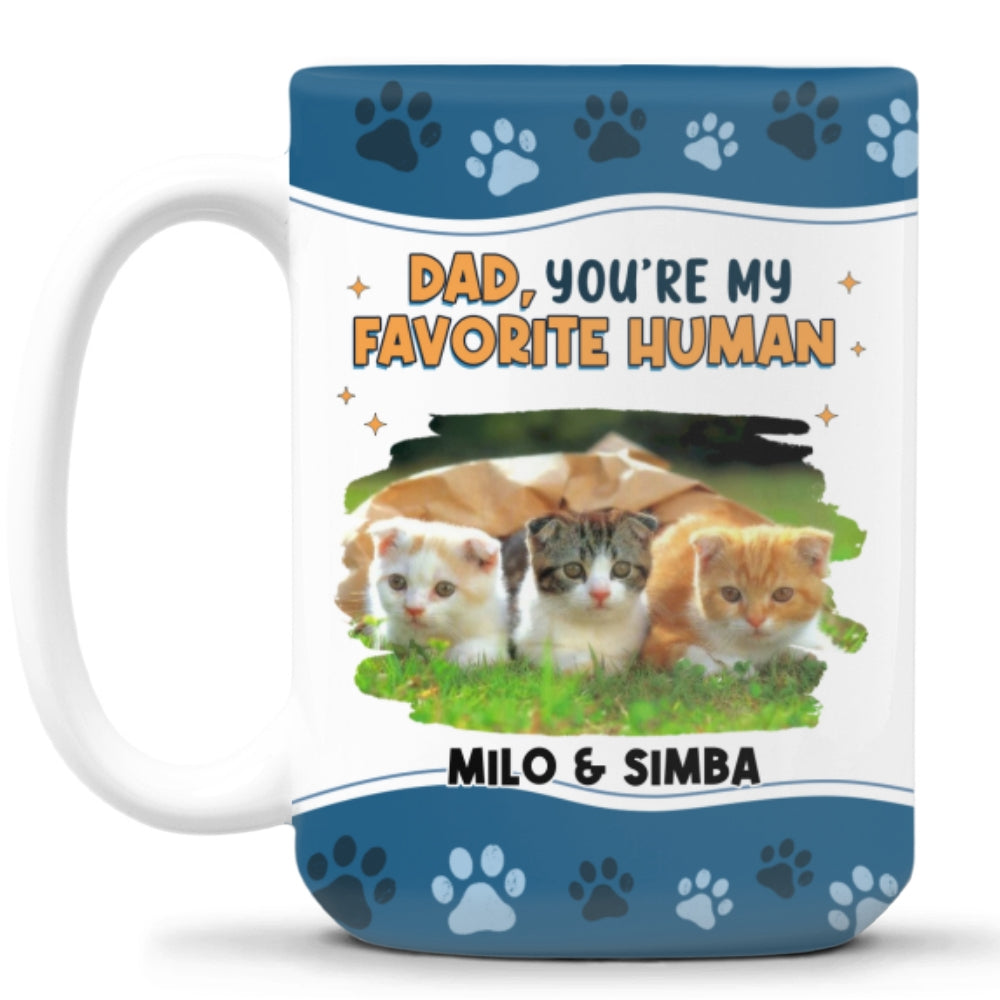 Personalized Cat Photo 'I Love You The Most' Custom Coffee Mug