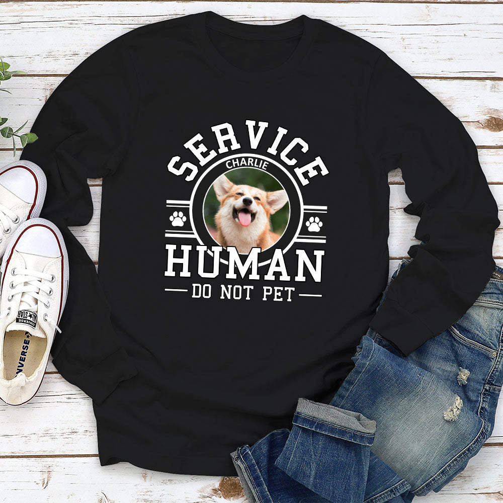 Customizable Personalized Pet - Themed Human Logo Long Sleeve T - shirt
