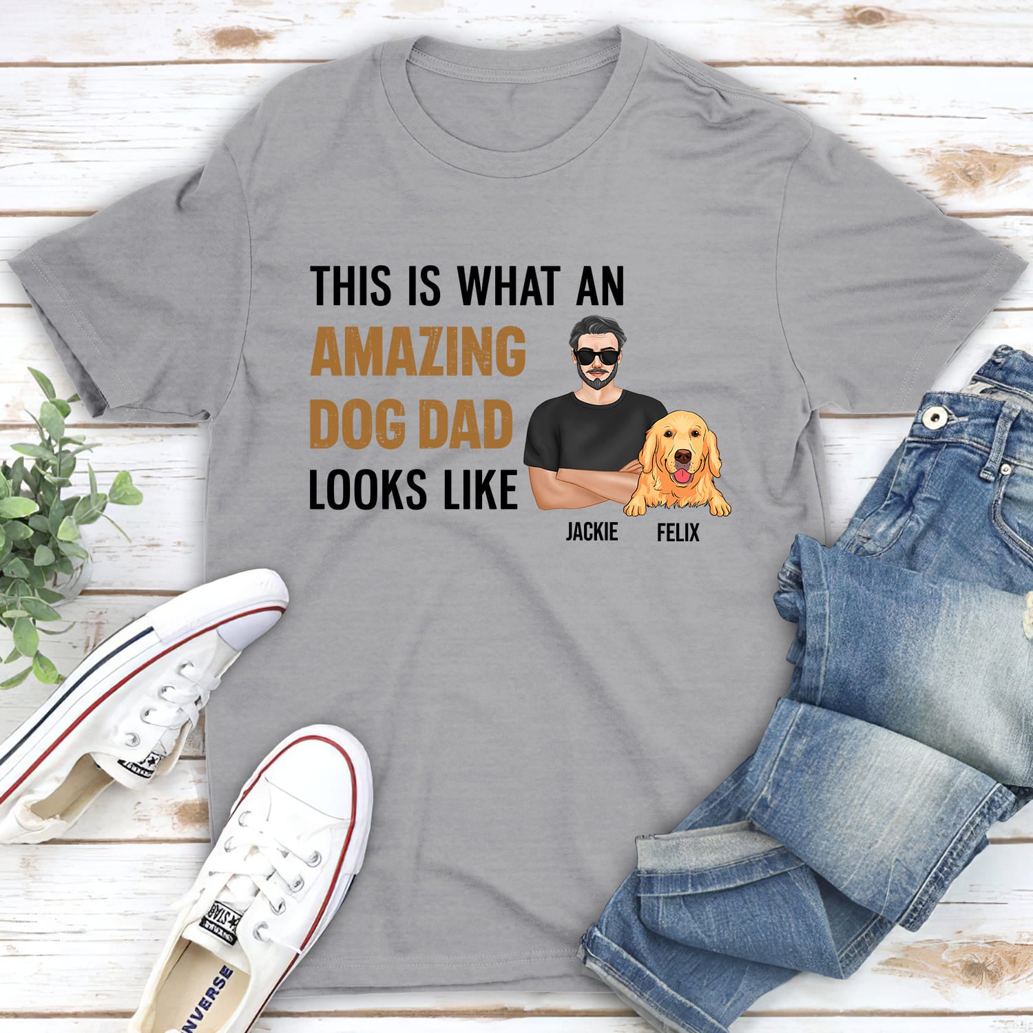 Amazing Personalized Custom Unisex T-shirt for Pet - Loving Dads