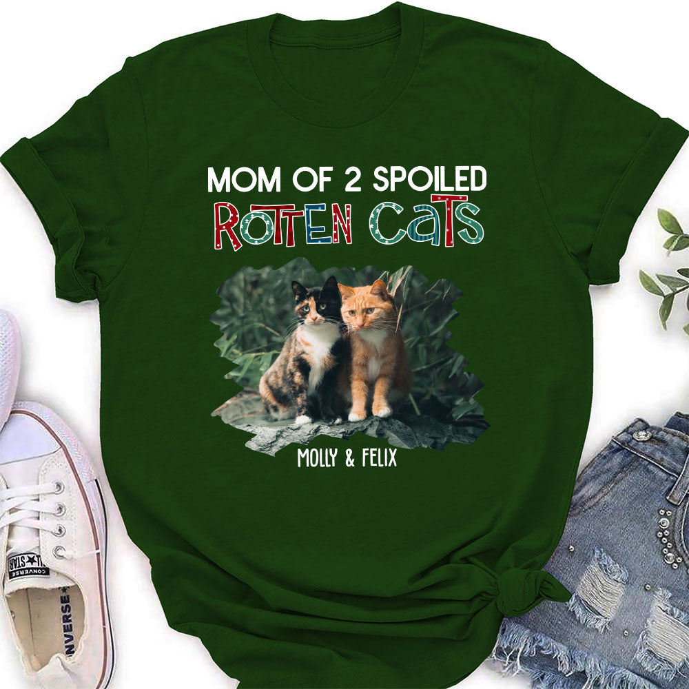 Personalized Custom Women's 'Dad Of A Spoiled Rotten Dog 2' T-shirt - Ideal Gift for Pet Lovers