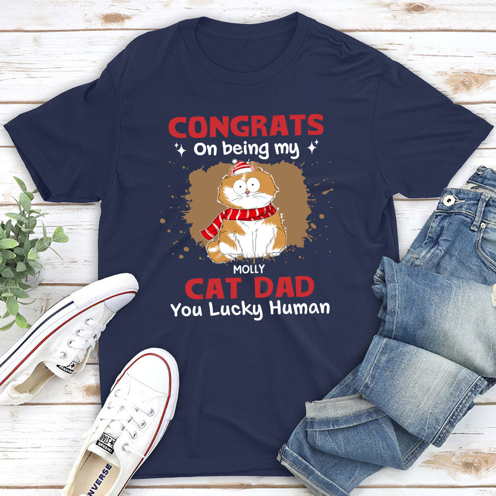 Lucky Human - Customizable Premium Personalized T-shirt for Pet Lovers