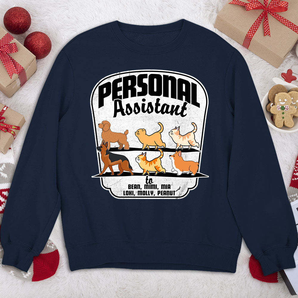 Personalized Custom Pets Personal Assistant Sweatshirt - Ideal Gift for Pet Lovers