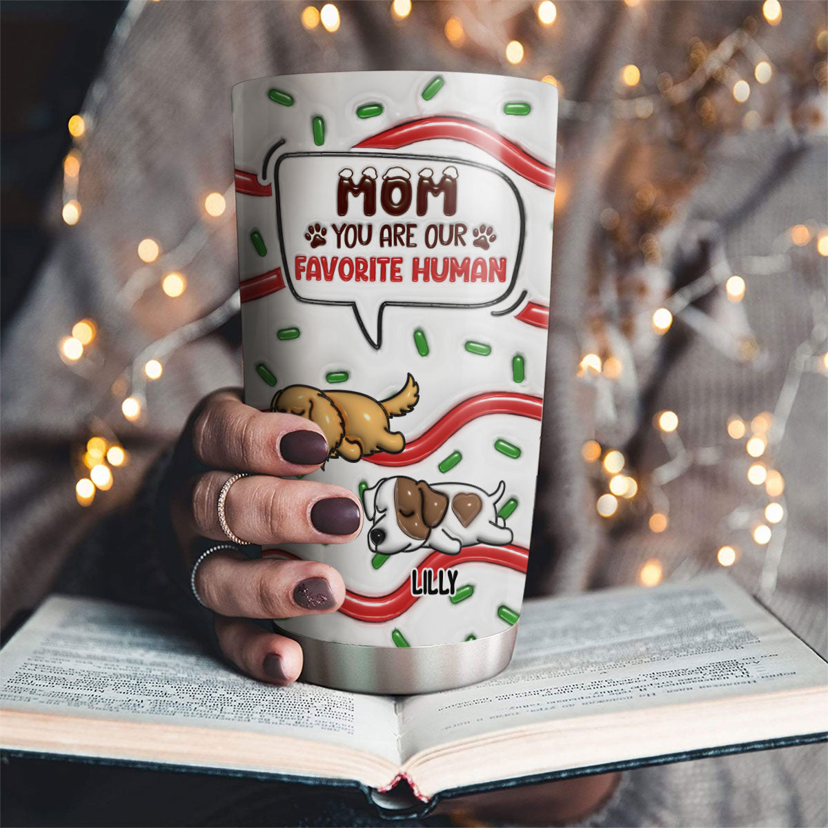 Unique Personalized 3D Inflated Effect Tumbler - The Favorite Human Cake Design