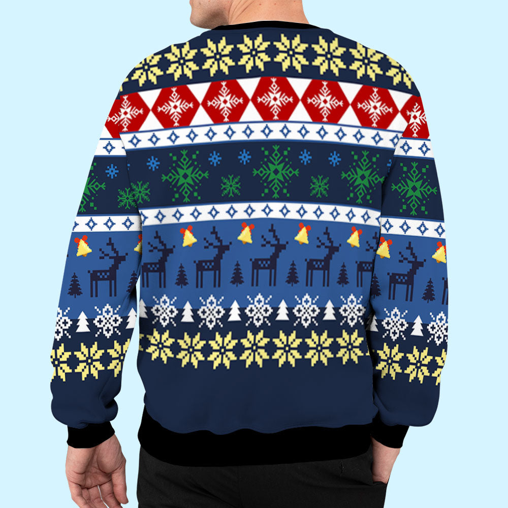 Personalized Custom All-Over-Print Christmas Dog Sweatshirt - Ideal Gift for Dog Lovers