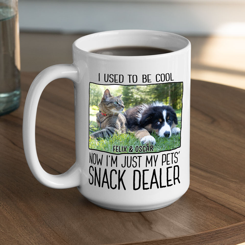 Personalized Custom Coffee Mug with Pet Snack Dealer Photo - Ideal Gift for Pet Lovers