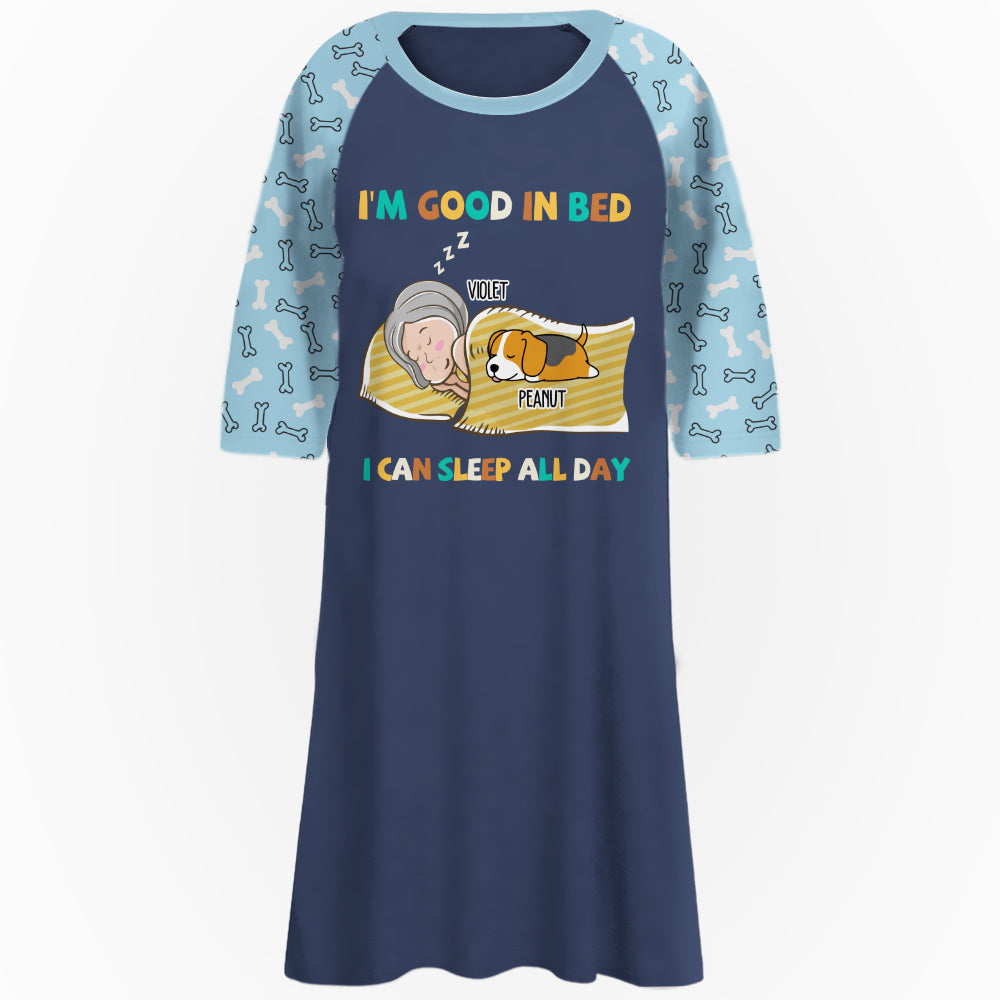 All - Day Comfort: Personalized 3/4 Sleeve Custom Dress for Dog Moms