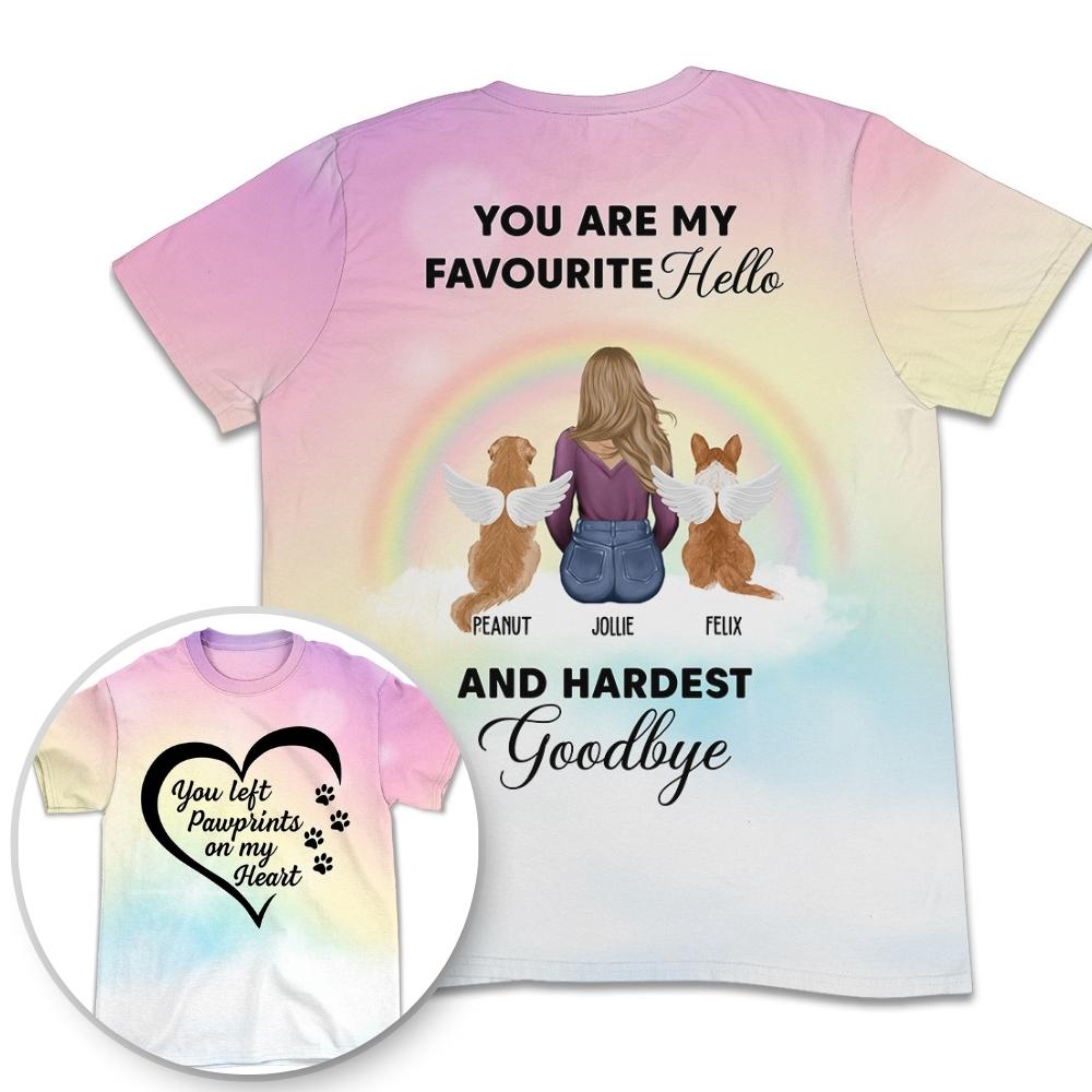 Personalized Pawprint All-over-print T-shirt - A Unique Gift for Loved Ones