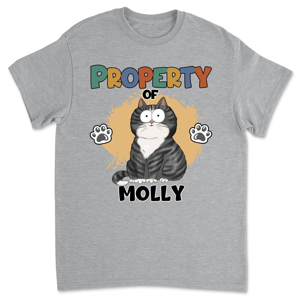My Cat's Property - Customizable Unisex Personalized T - shirt for Pet Lovers