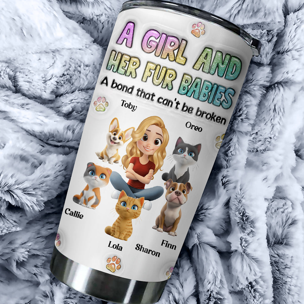 Personalized 3D Inflated Effect Tumbler for You and Your Furry Friend
