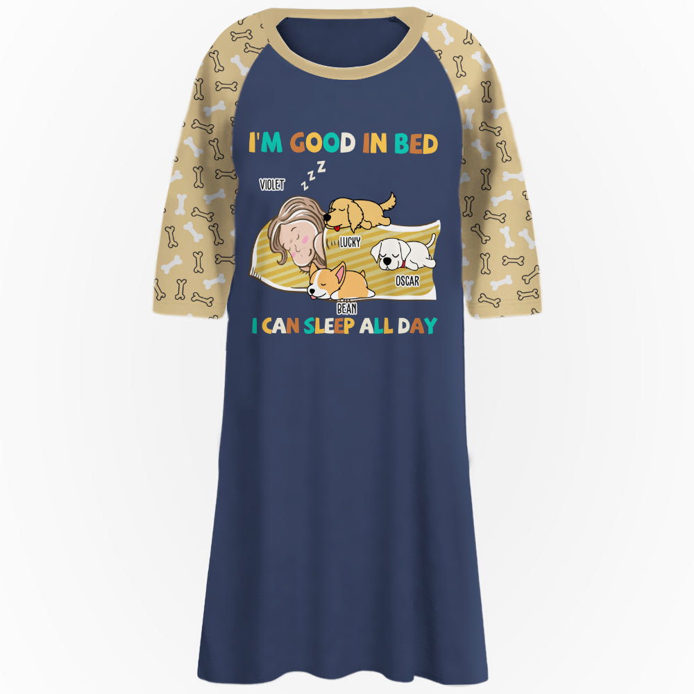 All - Day Comfort: Personalized 3/4 Sleeve Custom Dress for Dog Moms