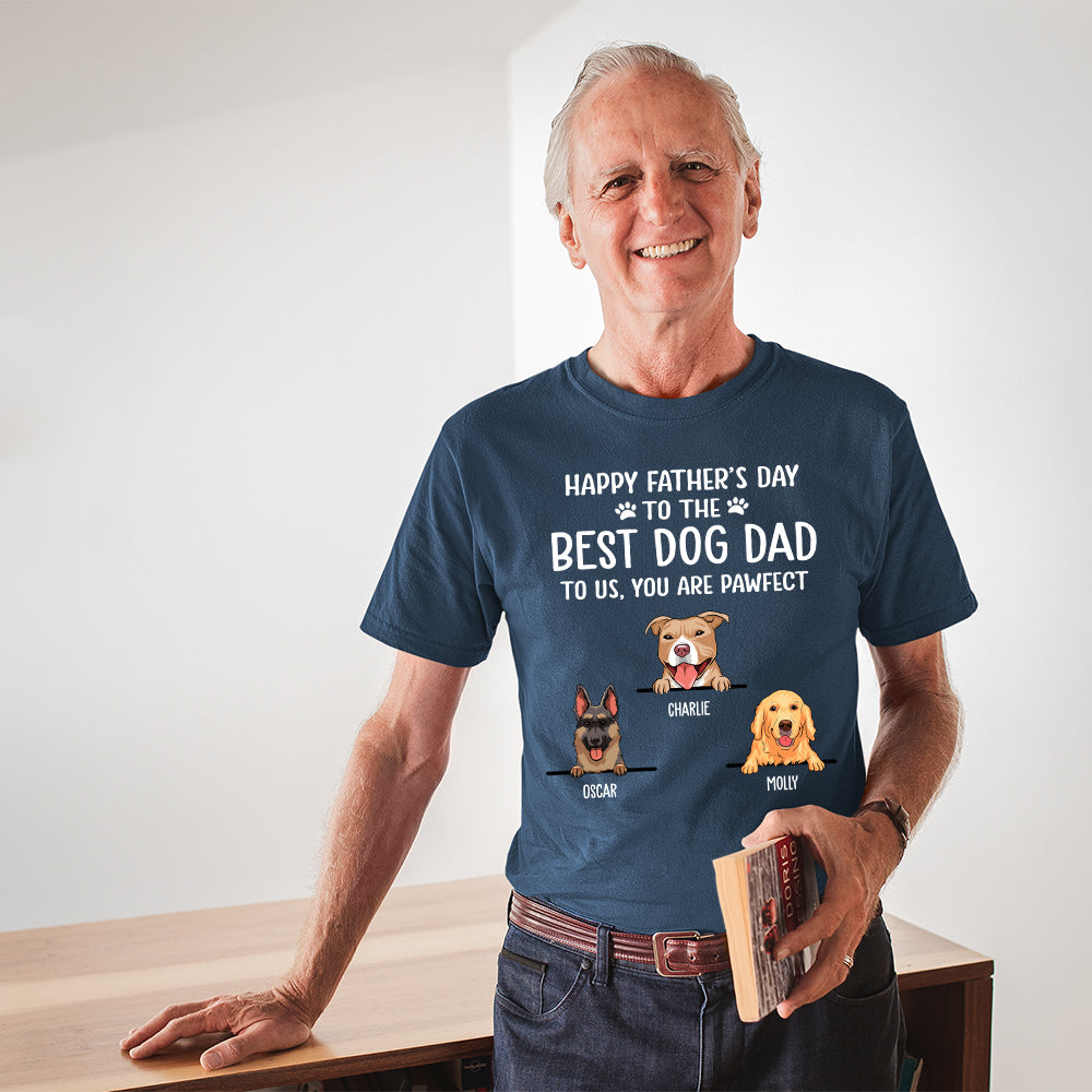 Best Dog Dad Personalized Unisex Custom T-shirt - Ideal Father's Day Gift for Dog Dads