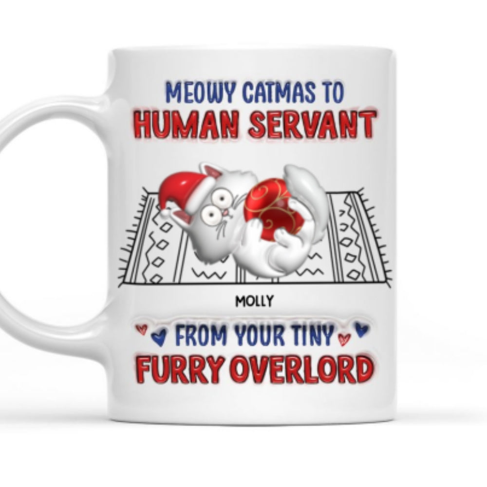 Meowy Catmas Personalized 3D Inflated Effect Custom Mug for Your Loved Ones