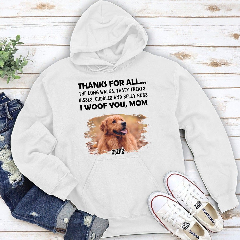 Personalized 'Thanks For All' Photo Custom Hoodie - Ideal Gift for Pet Lovers