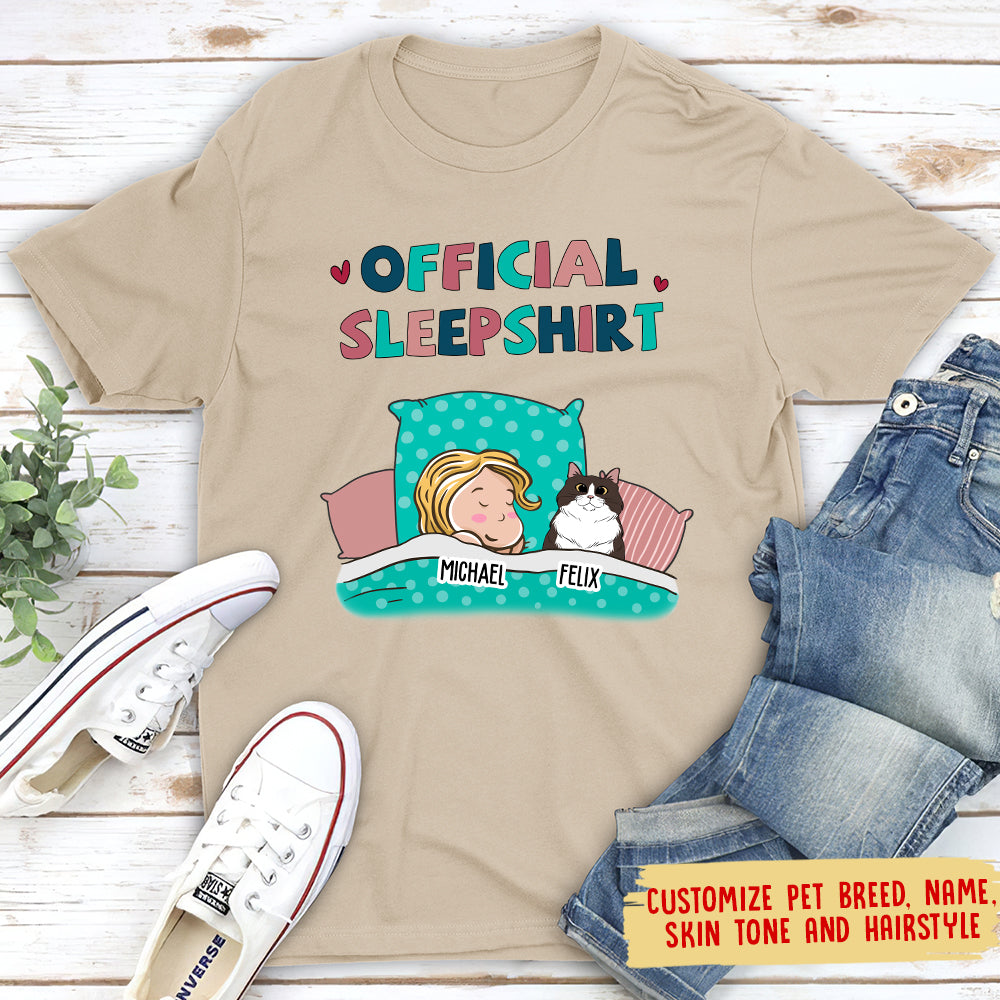 Customizable Pet Lover's Unisex Sleepshirt T-shirt