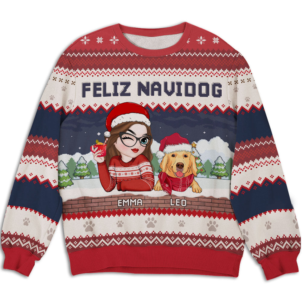 Navidog - Exclusive Personalized All-Over Print Sweatshirt for Dog Lovers
