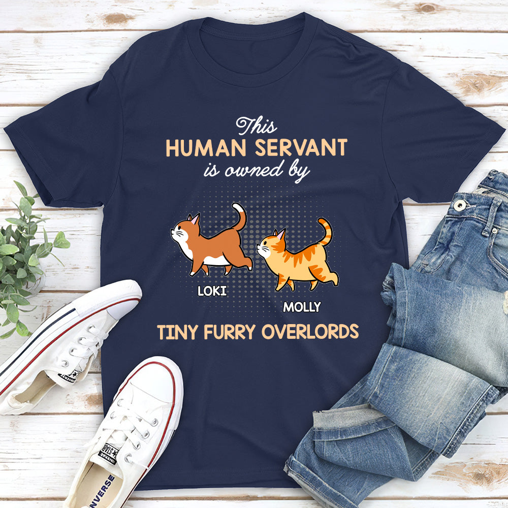 Personalized Custom Unisex 'Human Servant Owned By' T-shirt for Pet Lovers