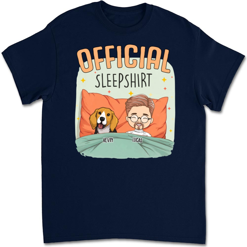 Personalized Unisex Sleep With My Dog T-shirt - Ideal Gift for Pet Lovers
