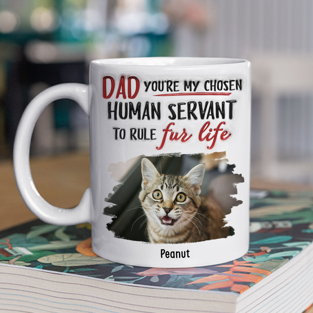 Personalized 3D Inflated Effect Custom Mug with Your Chosen Human Servant Photo
