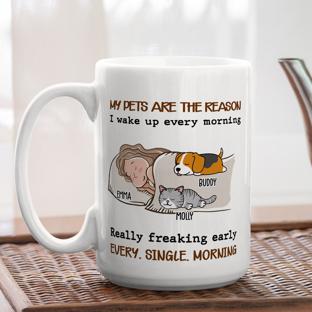 Personalized 'My Pet Is The Reason' Custom Coffee Mug - Ideal Gift for Pet Lovers
