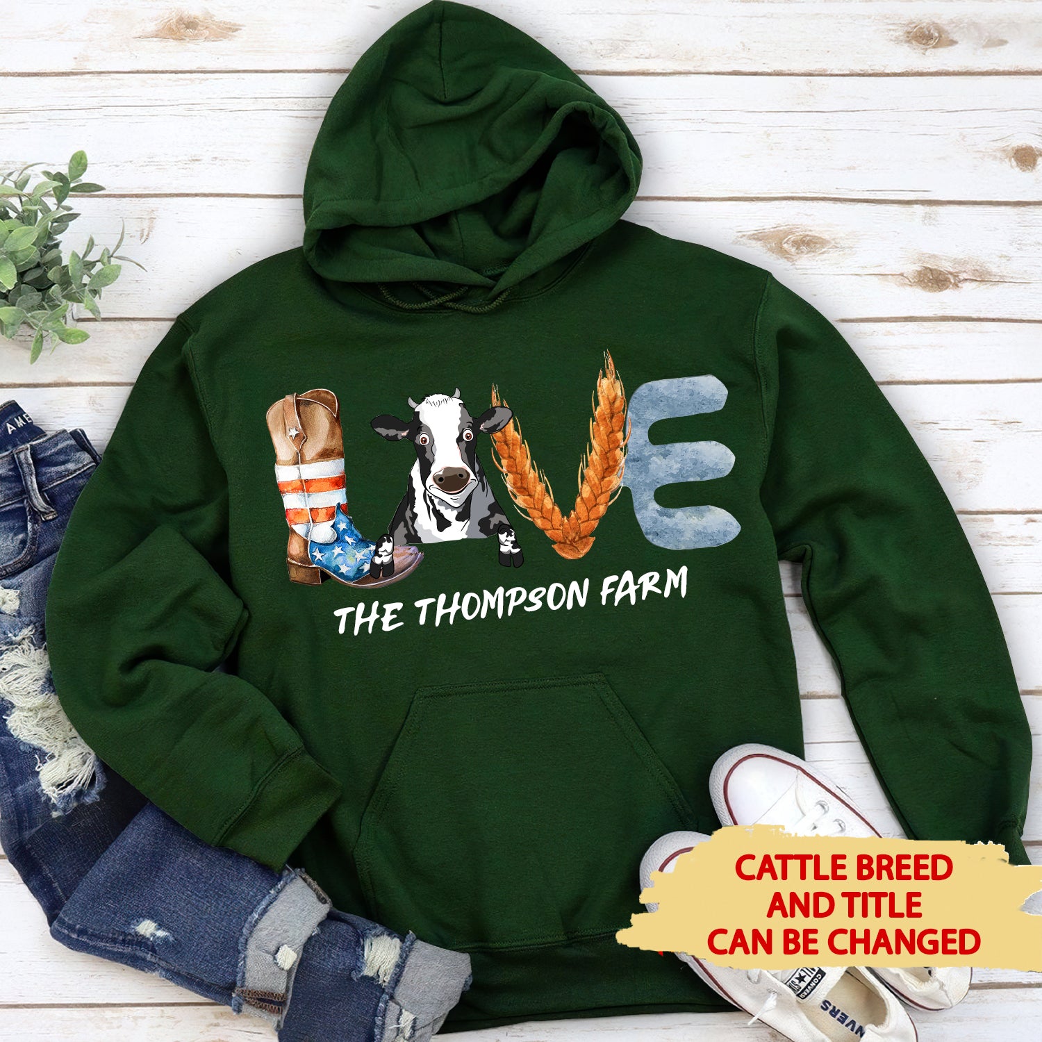 Love Farm: Customizable Personalized Hoodie for Pet Lovers