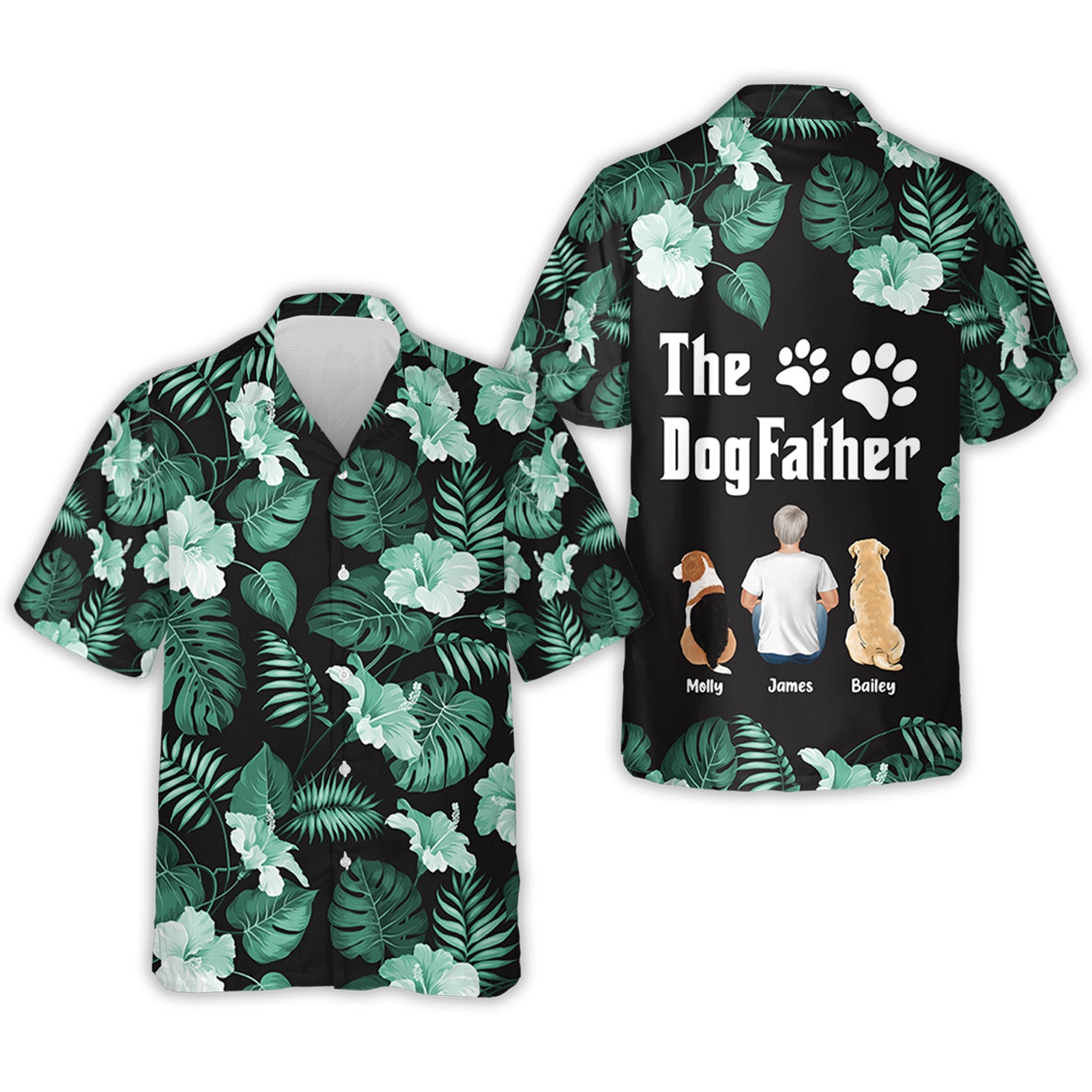 Dog Father Personalized Hawaiian Shirt - Ideal Gift for Pet Lovers