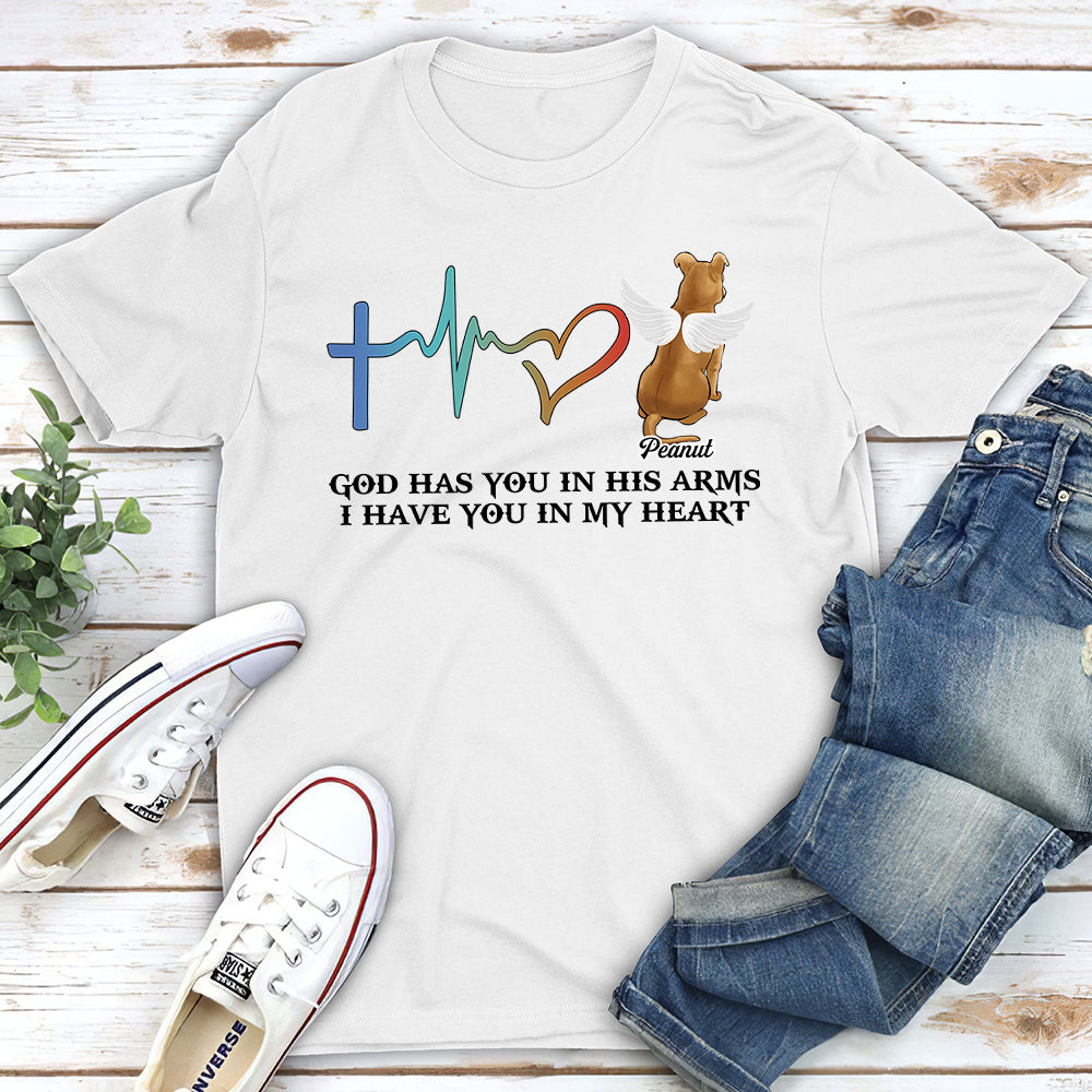 Personalized God-Hugged Unisex Memorial T-shirt for Pet Lovers