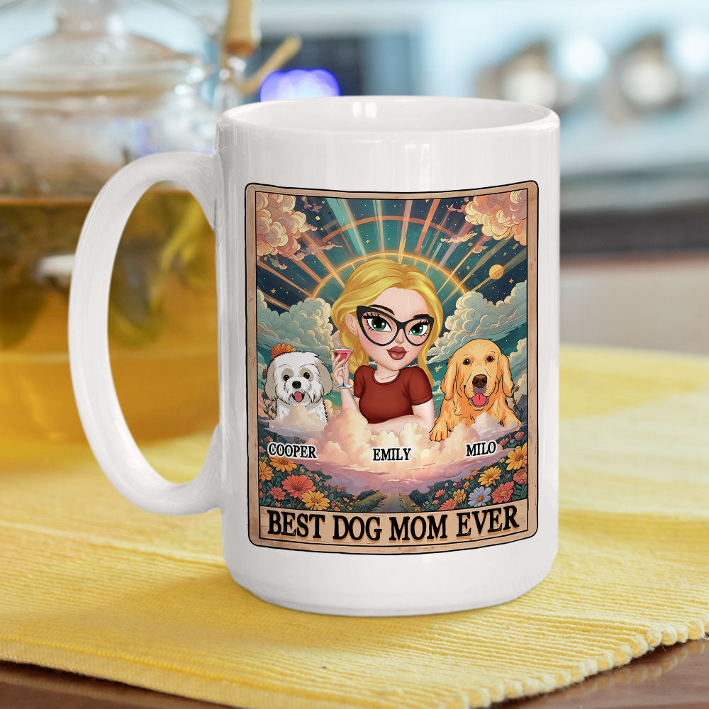 Personalized Tarot Dog Mom Custom Coffee Mug - Perfect Gift for Loved Ones