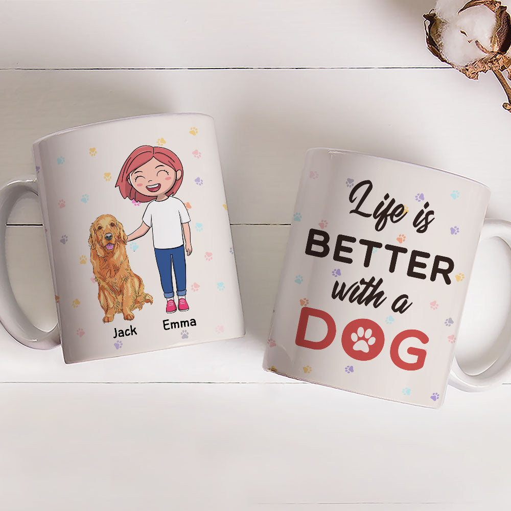 Personalized Custom Coffee Mug for a Better Life with Your Dog - Ideal Gift for Pet Lovers