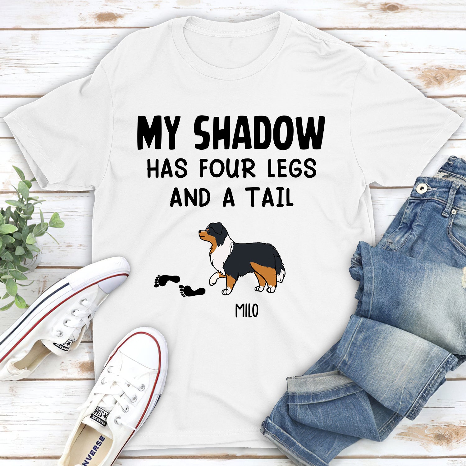 My Shadow 2 - Customizable Unisex Personalized T - shirt for Pet Lovers